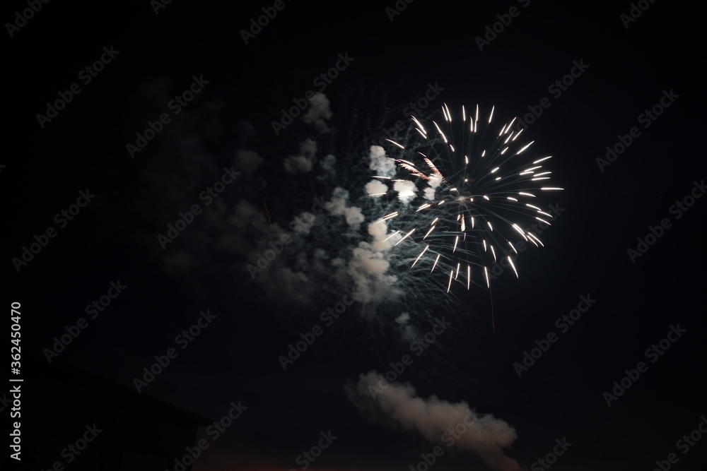Fireworks being fired off in Wisconsin to celebrate the 4th of July independence day. Fireworks being fired off in Wisconsin to celebrate the 4th of July independence day.