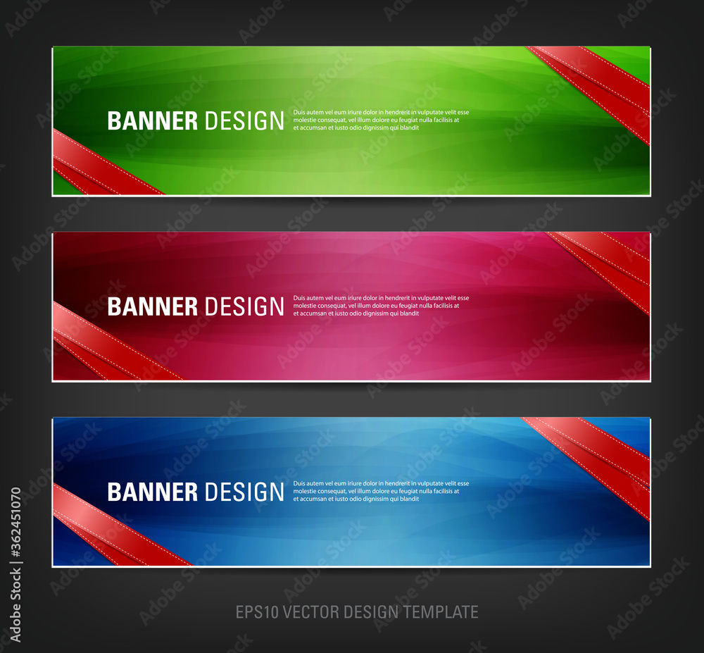 Fototapeta premium set of abstract banners