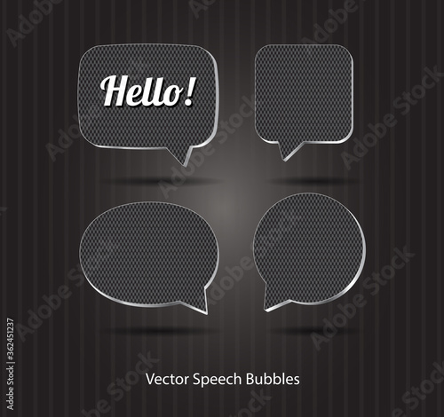set of speech bubbles