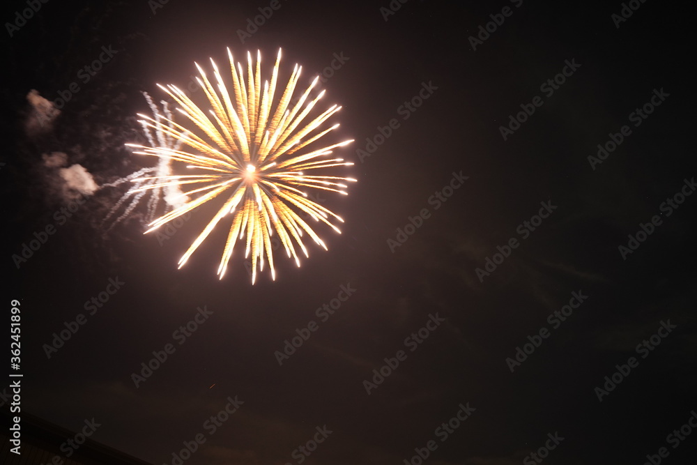 Fireworks being fired off in Wisconsin to celebrate the 4th of July independence day. Fireworks being fired off in Wisconsin to celebrate the 4th of July independence day.