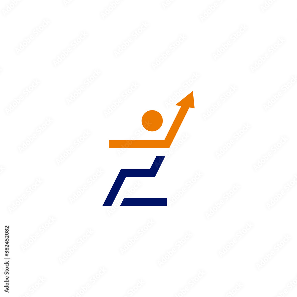 Human Up Arrow Creative icon Modern Logo Design Template Element Vector Human Up Arrow Creative icon Modern Logo Design Template Element Vector