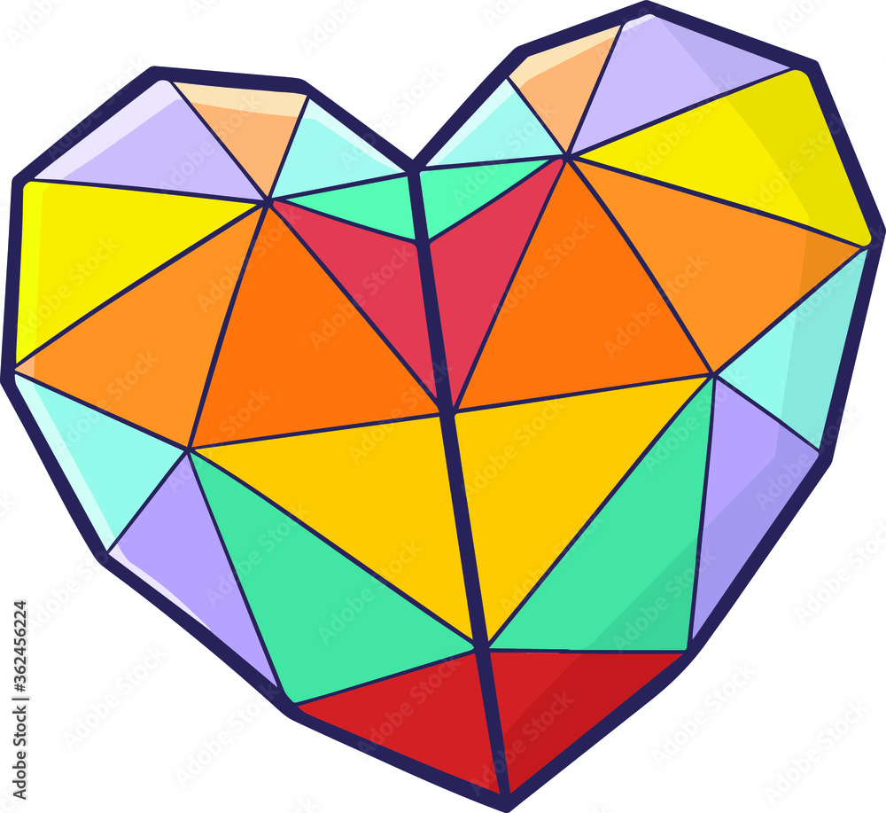 Cute and funny heart shape design element