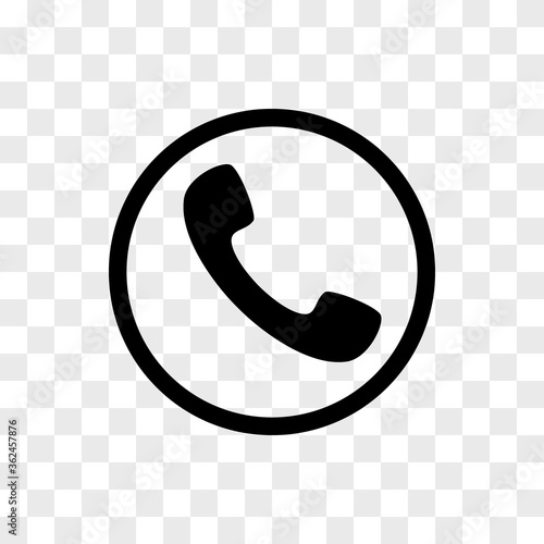 Phone internet call icon in checkerboard BG. Internet flat icon symbol for applications.