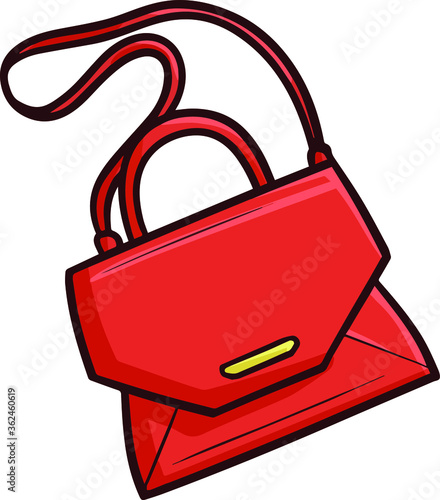 Cute and funny elegant red woman bag for elegant women