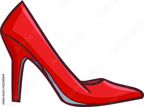 Cute and funny elegant red woman's high heels for fashionable woman