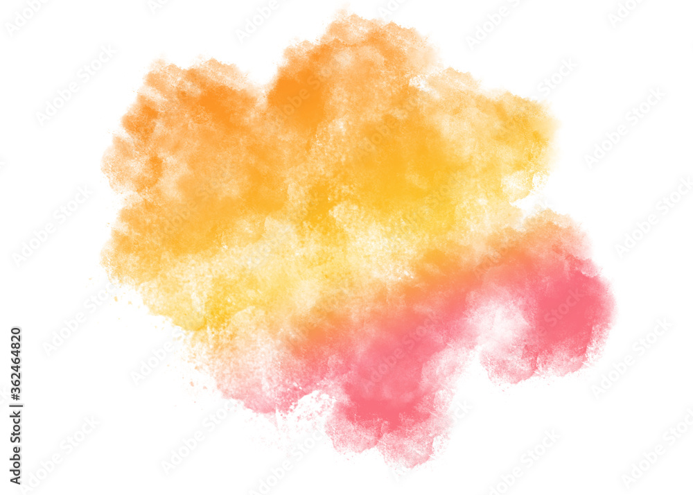Watercolor art isolated on white background.
