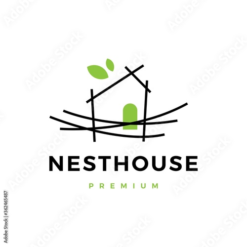 nest house logo vector icon illustration