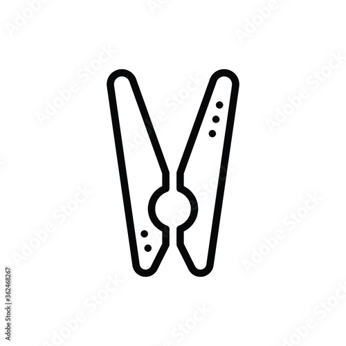 Clothespin Icon Logo Vector Isolated. Laundry Set of Icon. Editable Stroke and Pixel Perfect.