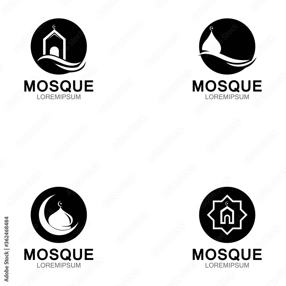 Modern mosque logo symbol or icon template Stock Vector | Adobe Stock