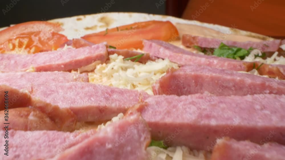 super close up. the process of making homemade shawarma super close up. the process of making homemade shawarma