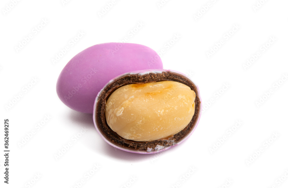 chocolate peanuts colored glaze isolated chocolate peanuts colored glaze isolated