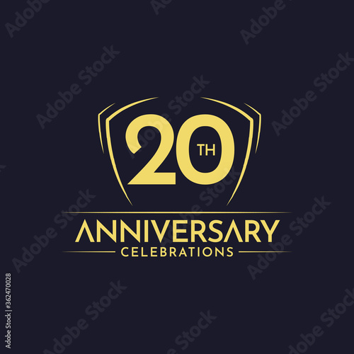 20 Th Anniversary Celebrations Vector Template Design Illustration