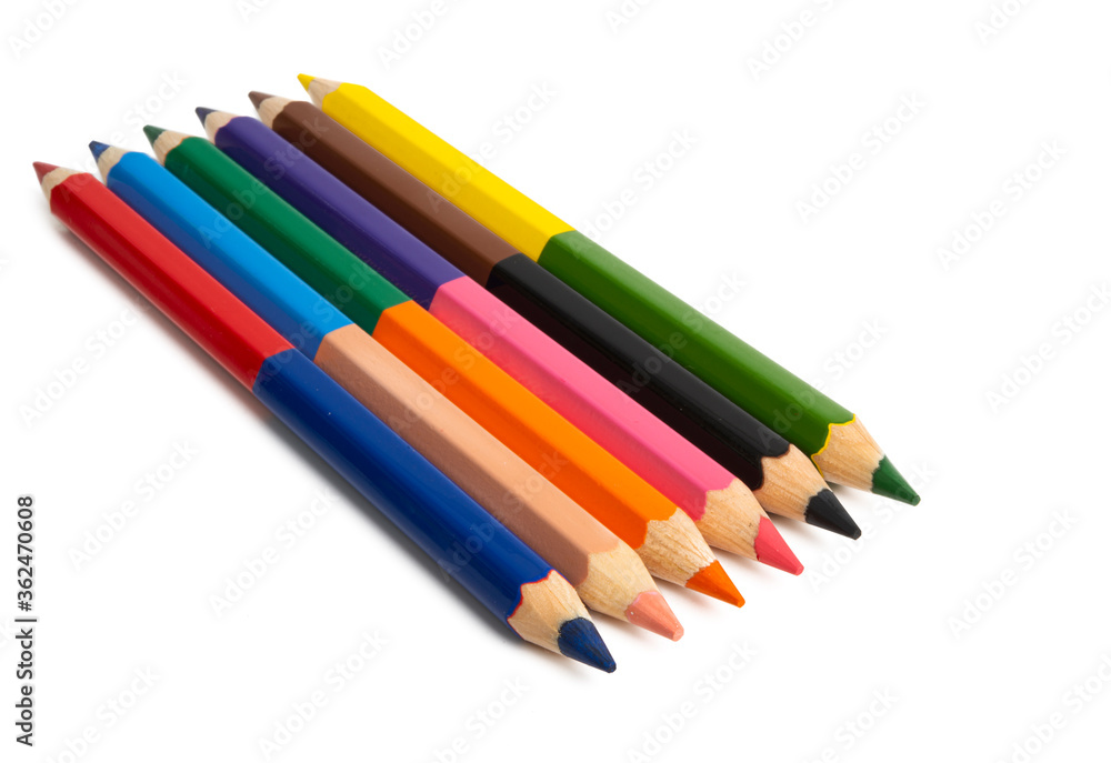 multicolored pencils isolated multicolored pencils isolated