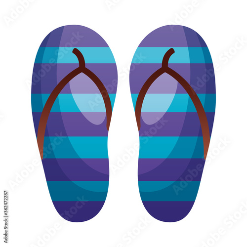 Isolated summer sandals vector design