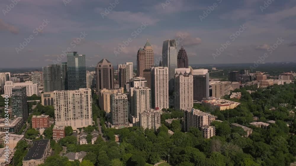 Aerial view of Downtown Atlanta on a sunny day Aerial view of Downtown Atlanta on a sunny day