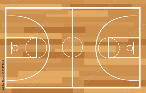 basketball court vector illustration
