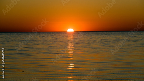 summer sunset landscape on the Baltic Sea, Estonia