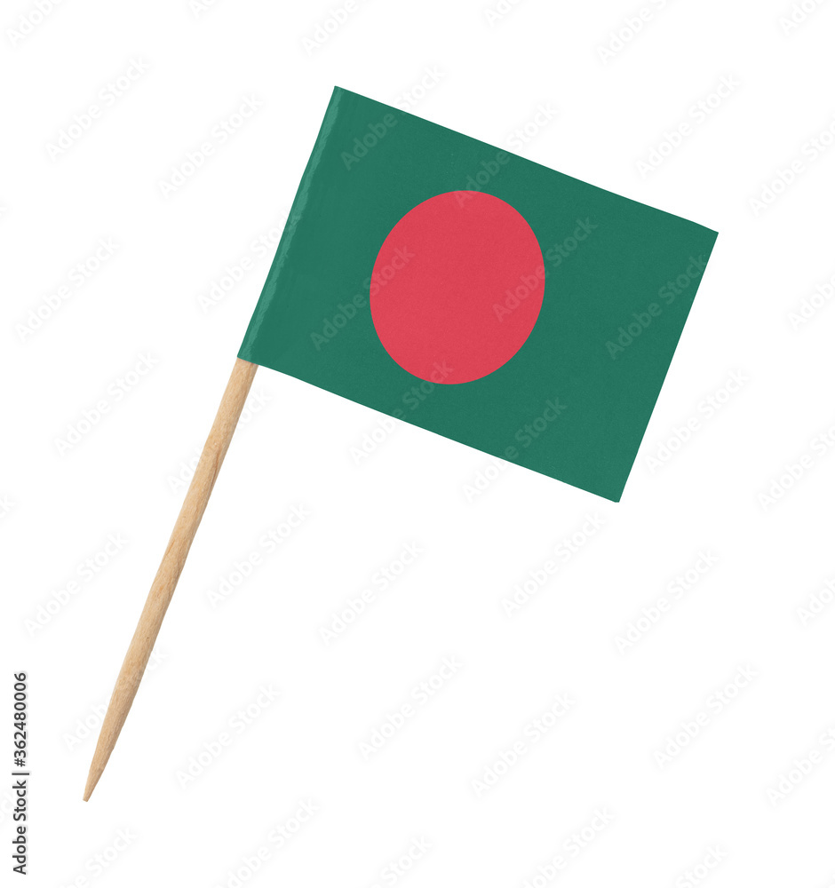 Small paper flag of Bangladesh on wooden stick