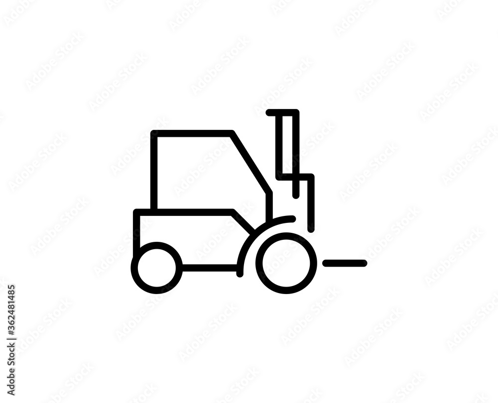 Forklift line icon