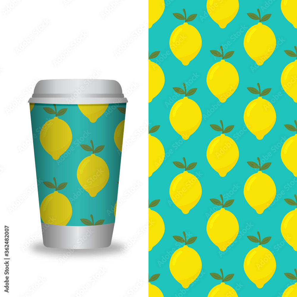 Vector Illustration. Coffee Cup With Patterns Template Vector Illustration. Coffee Cup With Patterns Template