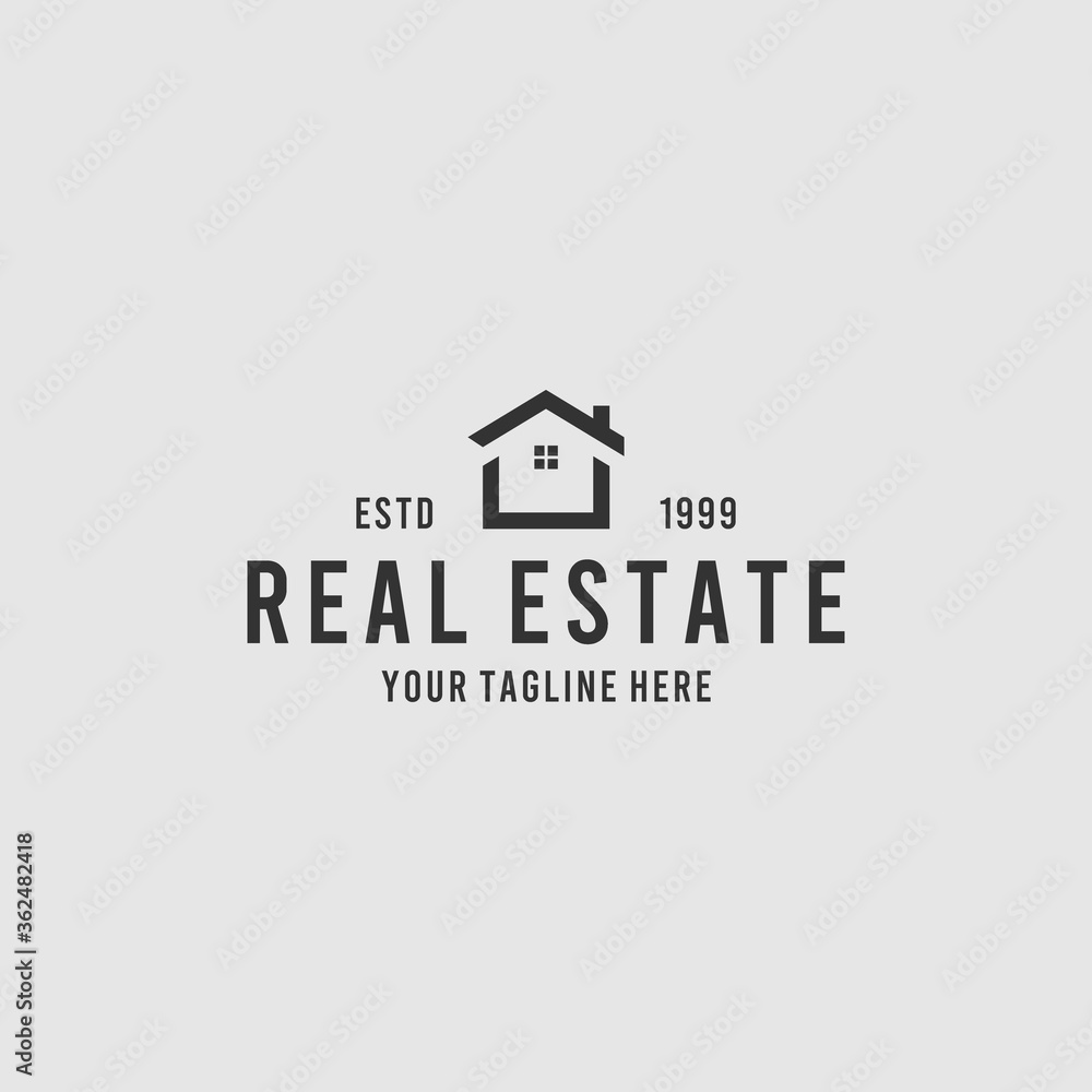 Building real estate premium logo design