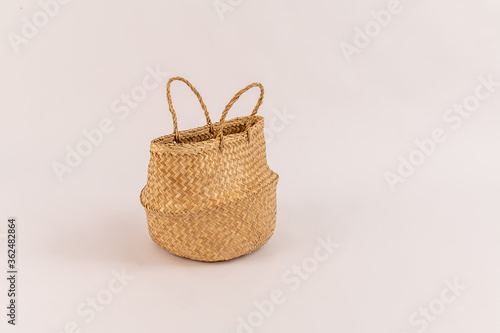 eco bag basket on a white background