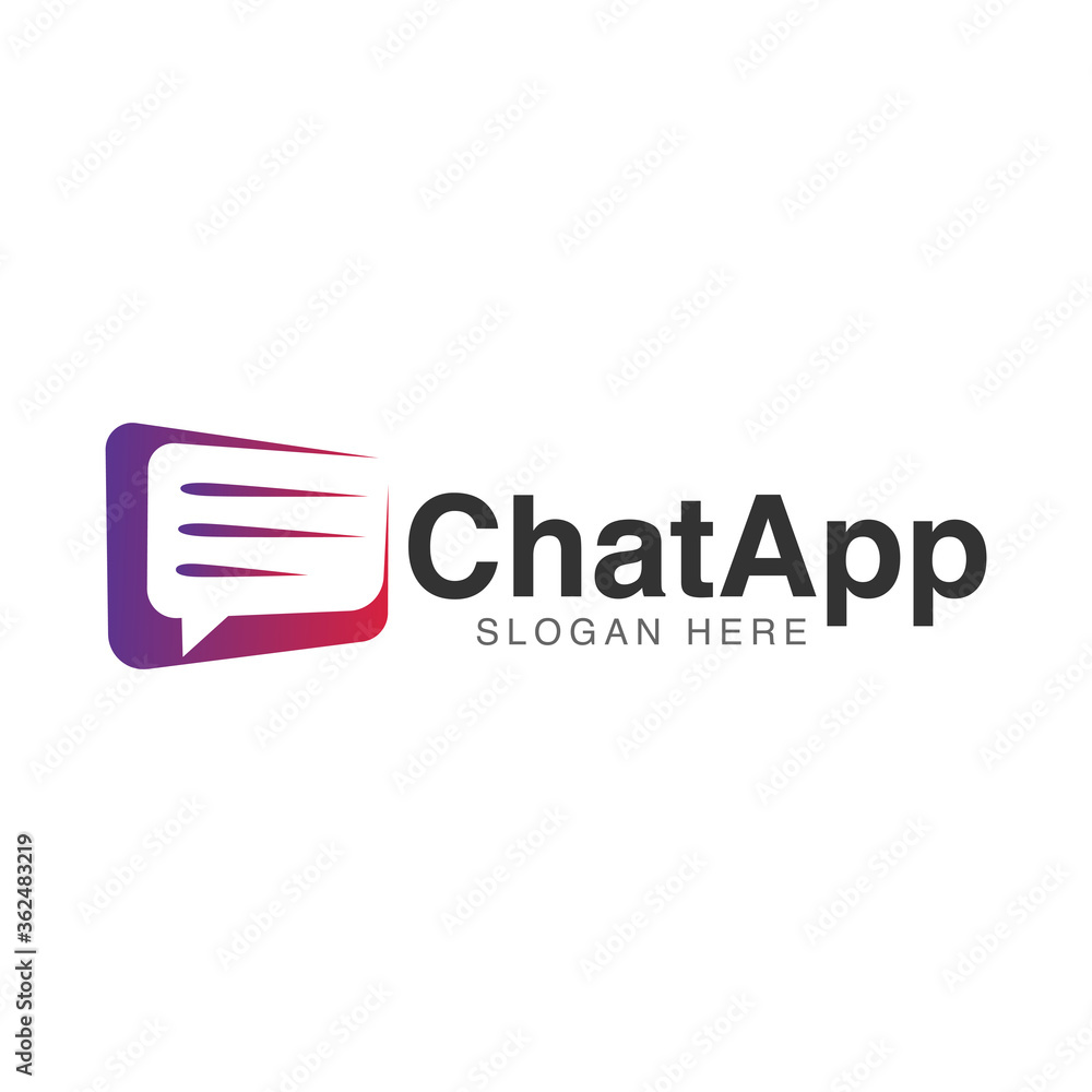 Chat application logo icon vector Chat application logo icon vector