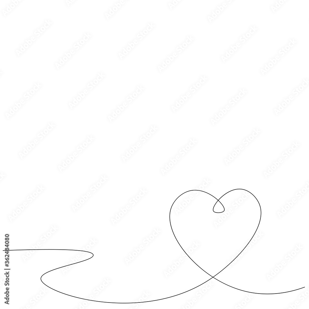 Love continuous one line drawing. Vector illustration Love continuous one line drawing. Vector illustration