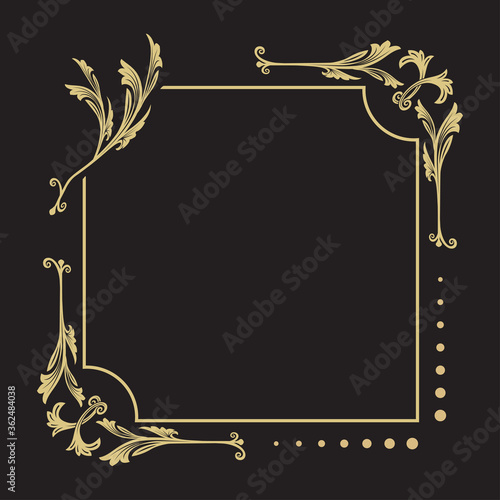 Thin gold decorative frame