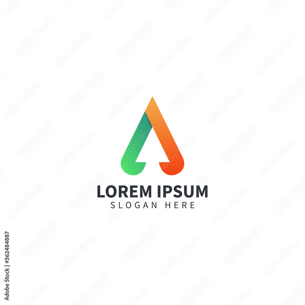 Triangle initial A template design concept vector Triangle initial A template design concept vector