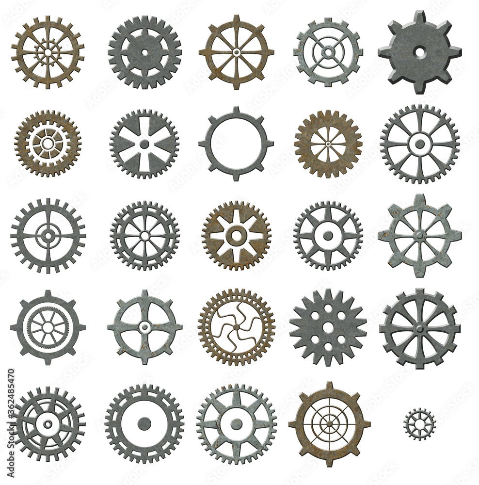 Set of retro gear icon Set of retro gear icon
