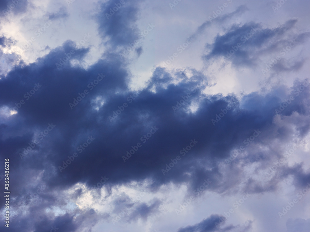 Stormy sky with dark clouds