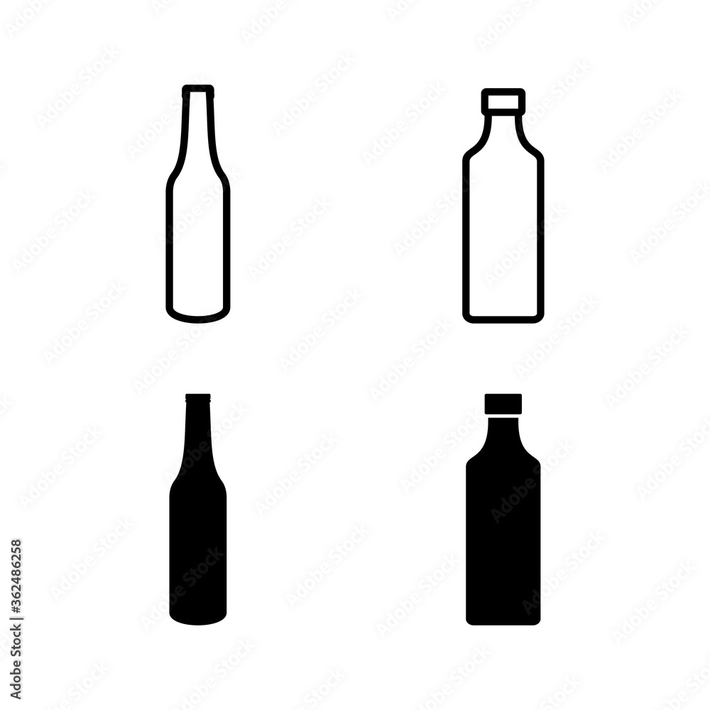 Set of Bottle icons. Bottle icon vector Set of Bottle icons. Bottle icon vector