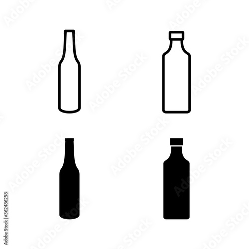Set of Bottle icons. Bottle icon vector