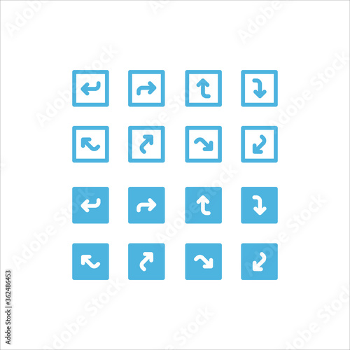 arrow button icon flat vector logo design trendy © ganang