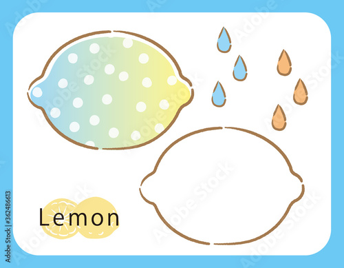 レモンのアイコンイラスト。ベクター画像。