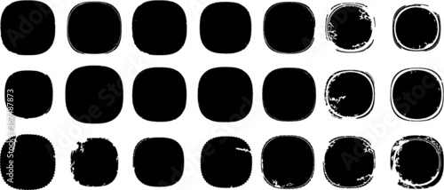Grunge post Stamps Collection, Circles. Banners, Insignias , Logos, Icons, Labels and Badges Set . vector distress textures.blank shapes.