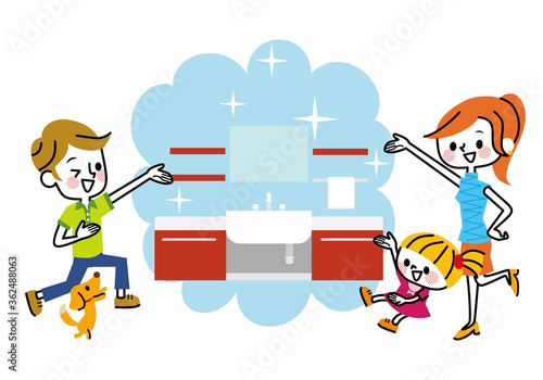 ハウスクリーニング　リフォーム　洗面所