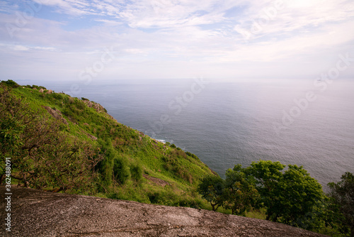 Landscape nature scenery view of mountain tropical sea with Sea coast view.