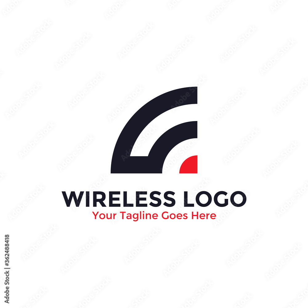 Abstract wireless logo vector. Signal wave and wifi connection concept. Abstract wireless logo vector. Signal wave and wifi connection concept.