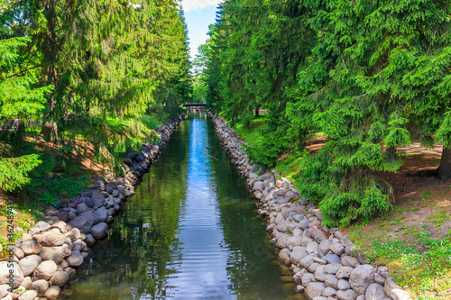 Fish channel in the Catherine Park in Tsarskoye Selo, Pushkin, Russia