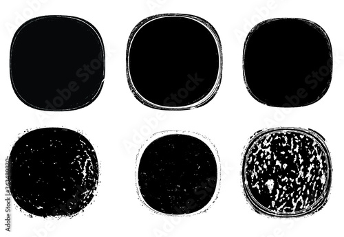 Grunge post Stamps Collection, Circles. Banners, Insignias , Logos, Icons, Labels and Badges Set . vector distress textures.blank shapes.