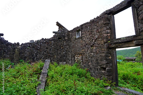 Maoao Fishing village Heritage building ruins in New Taipei City, Taiwan photo