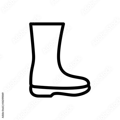 garden boot icon vector symbol template
