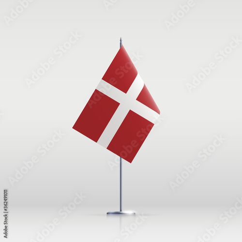 Sovereign Military Order of Malta flag state symbol national banner. Greeting card National Independence Day Sovereign Military Hospitaller Order. Illustration banner with realistic state flag of SMOM