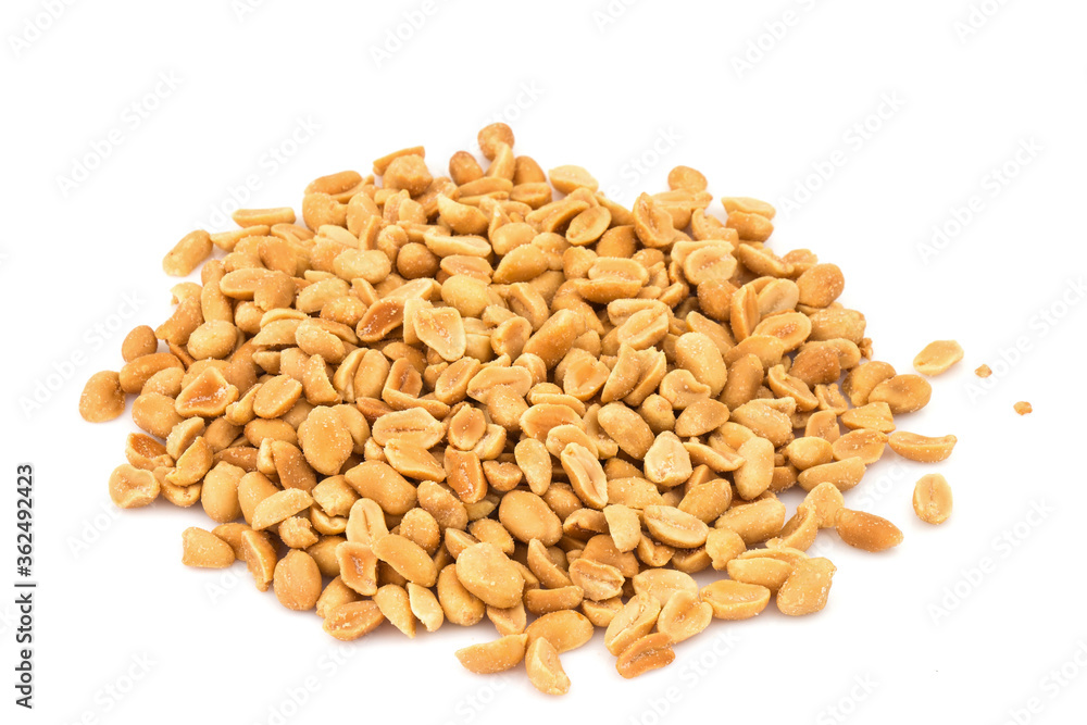 Heap of group of snack peeled salted peanut, earth nut, legume, groundnut Heap of group of snack peeled salted peanut, earth nut, legume, groundnut