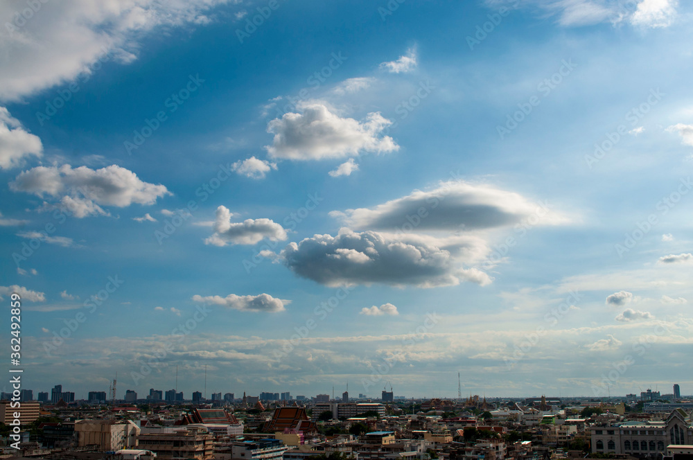 Sky and city views in Bangkok, Thailand