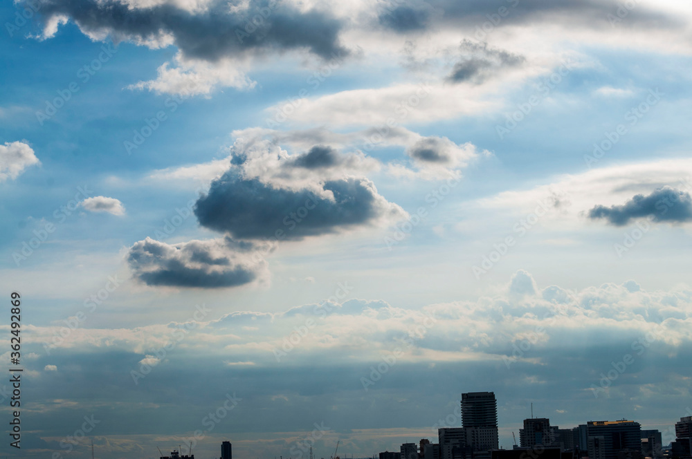 Naklejka premium Sky and city views in Bangkok, Thailand
