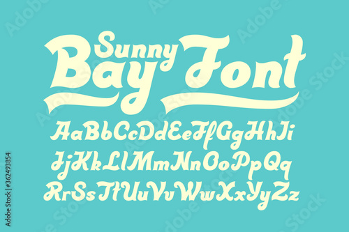 Bold script font with calligraphic brush shape