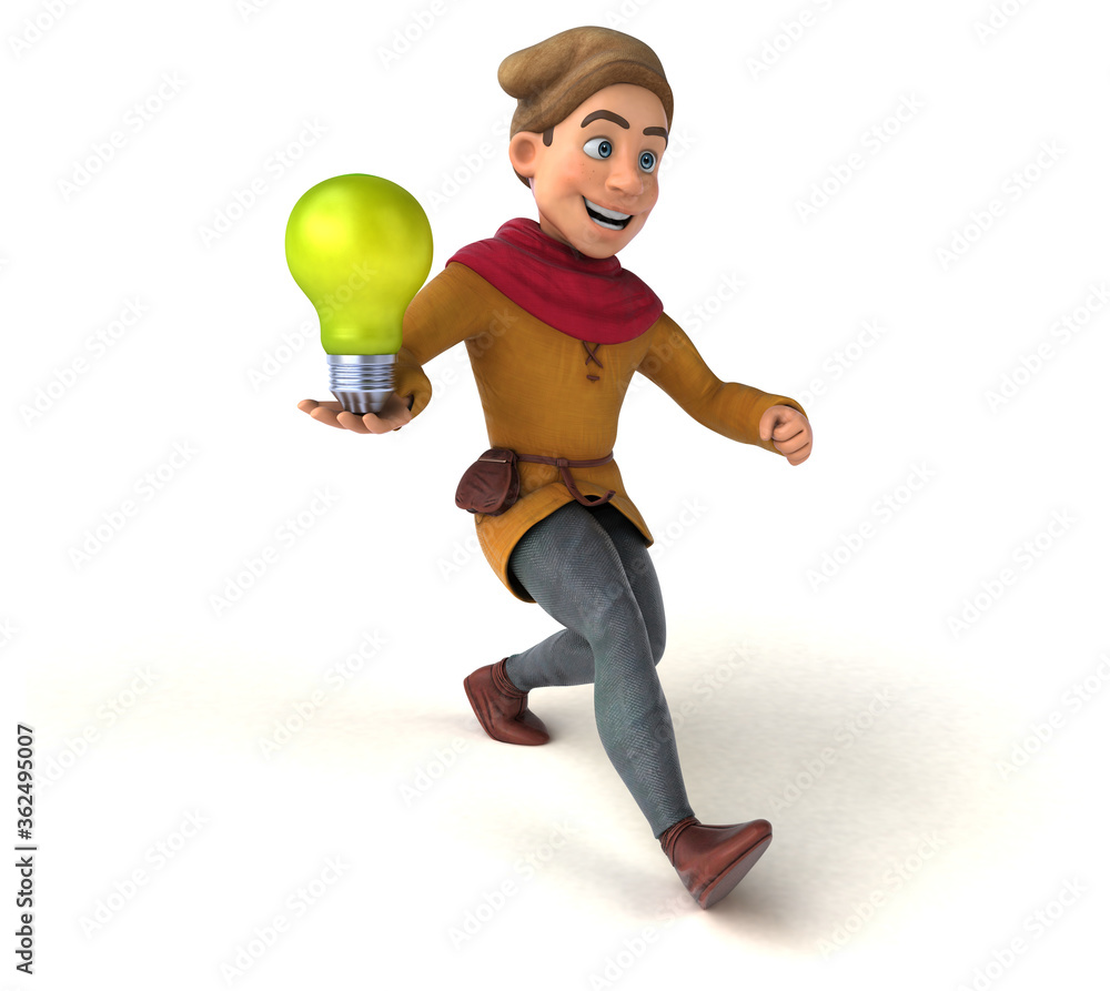 3D Illustration of a medieval historical character 3D Illustration of a medieval historical character